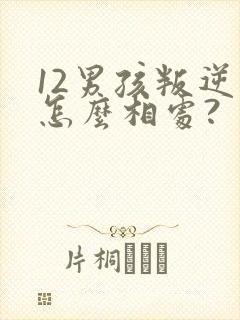 12男孩叛逆期怎么相处?