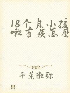 18个月小孩咳嗽有痰怎么办封面