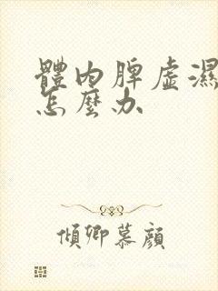 体内脾虚湿气重怎么办封面