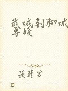 武城到聊城物流专线