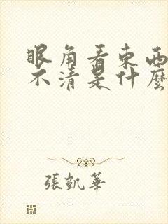 眼角看东西模糊不清是什么原因