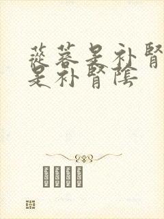 苁蓉是补肾阳还是补肾阴