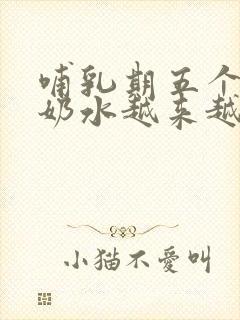 哺乳期五个月了奶水越来越少封面