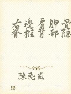 右边肩胛骨靠近脊椎背部隐隐的痛