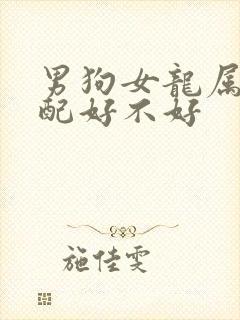 男狗女龙属相婚配好不好