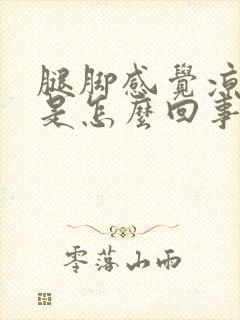 腿脚感觉凉凉的是怎么回事封面