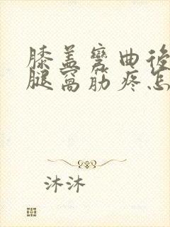 膝盖弯曲后面的腿窝筋疼怎么回事封面