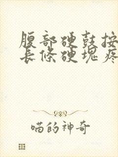 腹部硬鼓按压有长条硬块疼