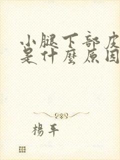 小腿下部皮肤痒是什么原因