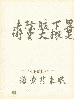 去除腋下异味手术费大概是多少