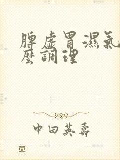 脾虚胃湿气重怎么调理