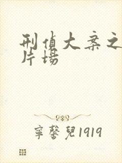 刑侦大案之纪实片场封面