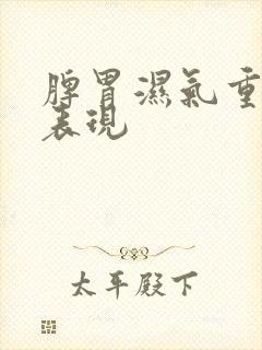 脾胃湿气重症状表现