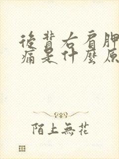 后背右肩胛骨疼痛是什么原因