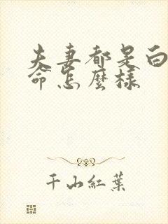 夫妻都是白蜡金命怎么样