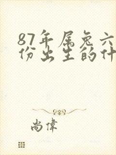 87年属兔六月份出生的什么命封面