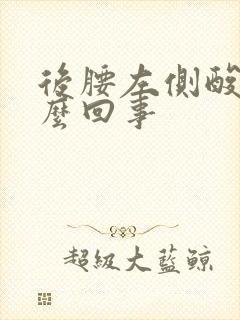 后腰左侧酸疼怎么回事