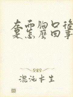 左面胸口后背疼是怎么回事封面