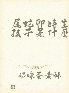 属蛇卯时生的男孩子是什么命