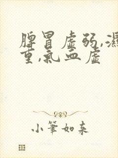 脾胃虚弱,湿气重,气血虚