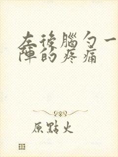 左后脑勺一阵一阵的疼痛