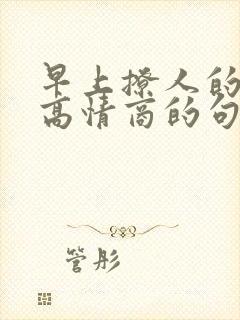 早上撩人的幽默高情商的句子