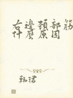 右边颈部筋痛是什么原因