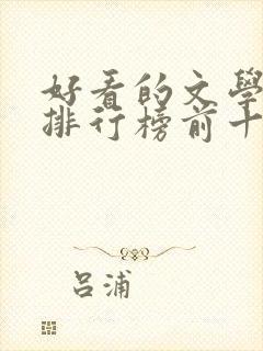 好看的文学书籍排行榜前十名