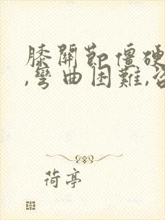 膝关节僵硬疼痛,弯曲困难,咨询良方封面