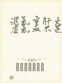 湿气重肝火旺脾虚气血不足