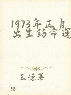 1973年正月出生的命运封面