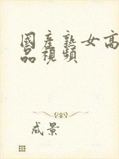 国产熟女高潮精品视频