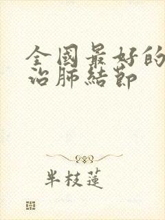 全国最好的中医治肺结节封面