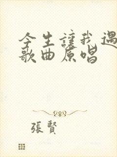 今生让我遇见你歌曲原唱封面