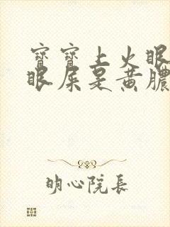 宝宝上火眼睛有眼屎是黄脓状怎么办