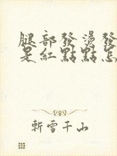 腿部发烫发痒都是红点点怎么回事