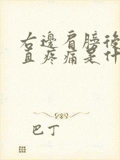 右边肩膀后背一直疼痛是什么原因封面