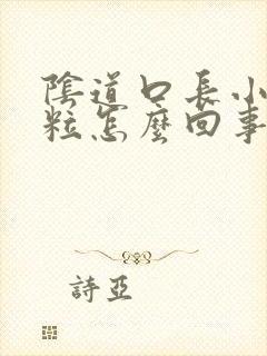 阴道口长小肉颗粒怎么回事