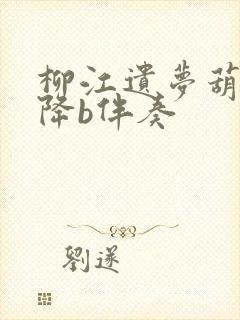 柳江遗梦葫芦丝降b伴奏