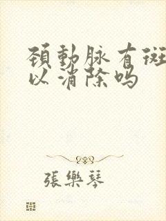 颈动脉有斑块可以消除吗封面