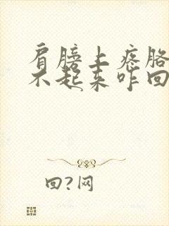 肩膀上疼胳膊抬不起来咋回事