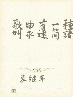 歌曲有一种思念叫永远简谱教唱封面