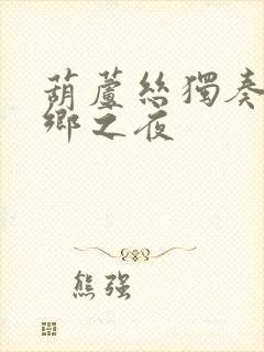 葫芦丝独奏曲侗乡之夜