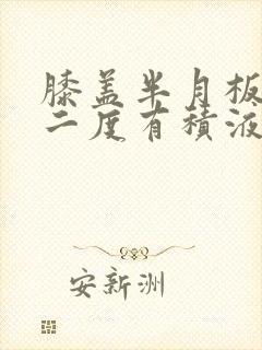 膝盖半月板损伤二度有积液怎么办封面