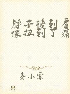 脖子后到肩膀就像扭到了痛