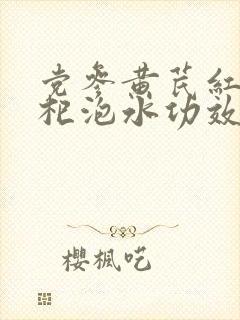 党参黄芪红枣枸杞泡水功效及作用