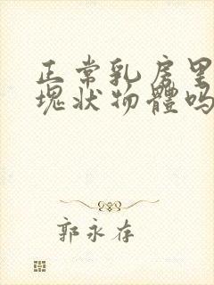 正常乳房里面有块状物体吗封面