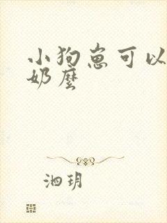 小狗崽可以喝酸奶么