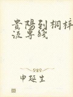 贵阳到桐梓的物流专线