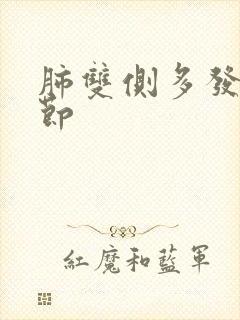 肺双侧多发小结节